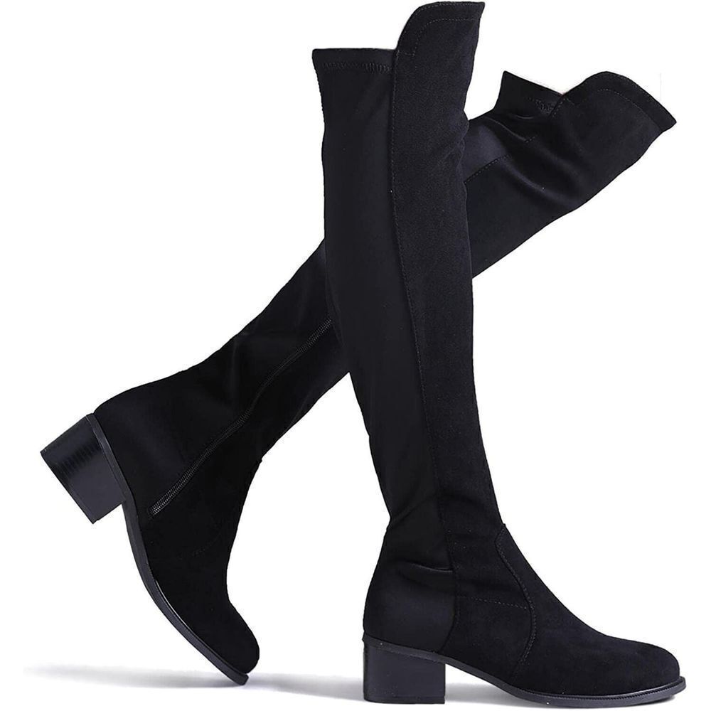 Shoe'N Tale Boots‎ Women Size 9 Faux Suede Stretch Over The Knee Thigh High